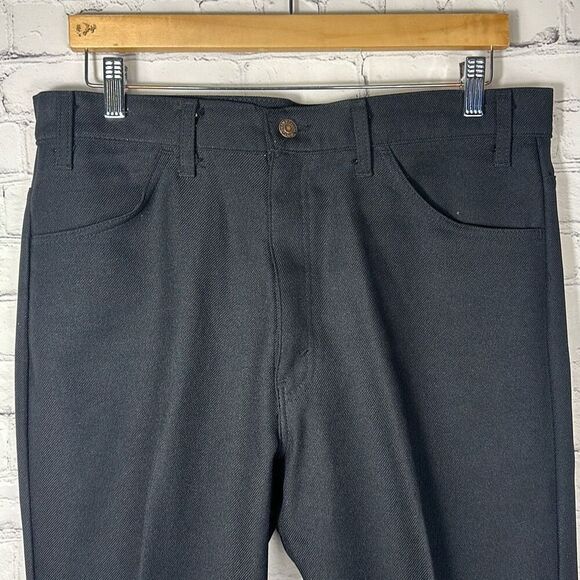 Vintage Levi’s Black Dacron Polyester Pants Trousers size W36 L32 Made in USA - Picture 3 of 9